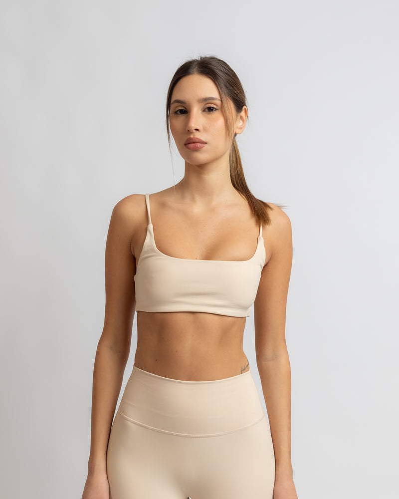 Power Criss Cross Bra - Beige