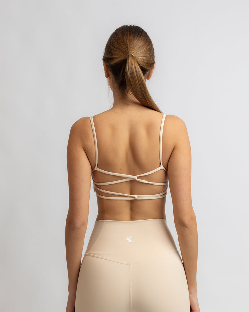 Power Criss Cross Bra - Beige