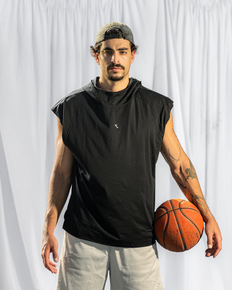 Core Double Face Tank-Black
