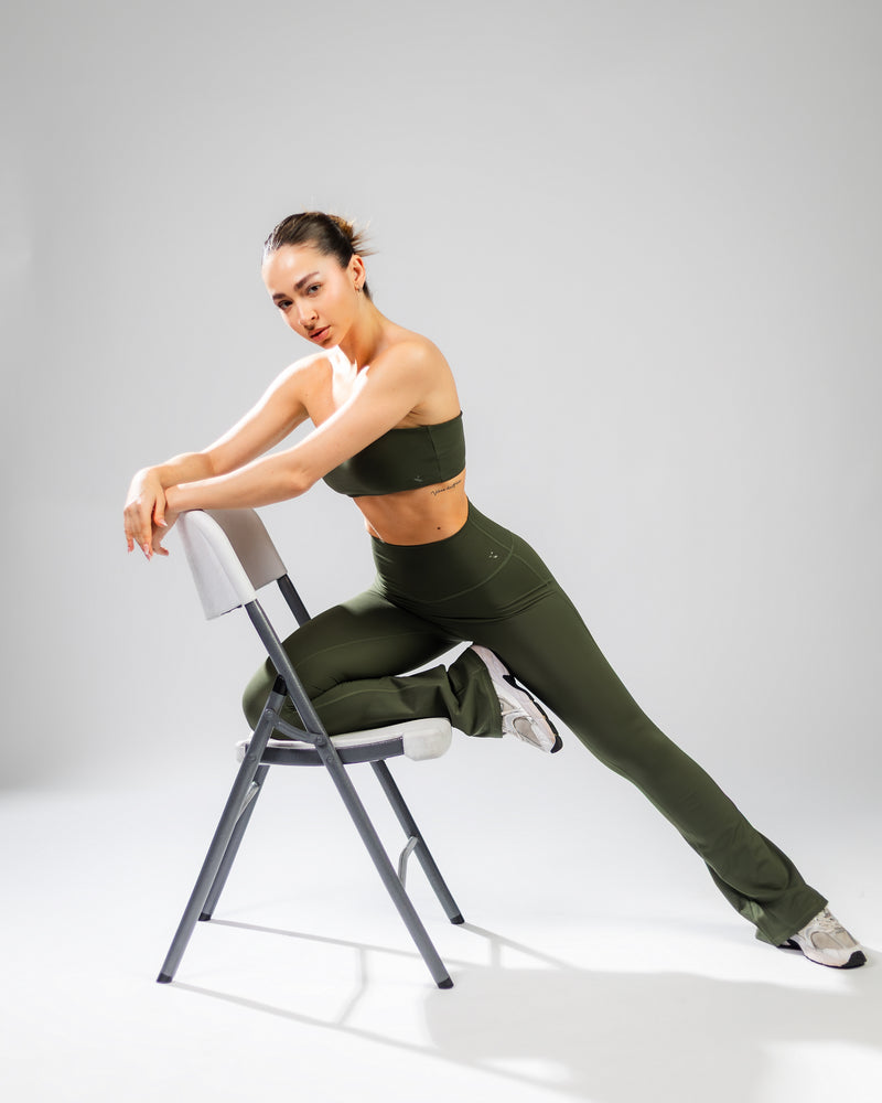 Elevate Flared Legging-Dark Green