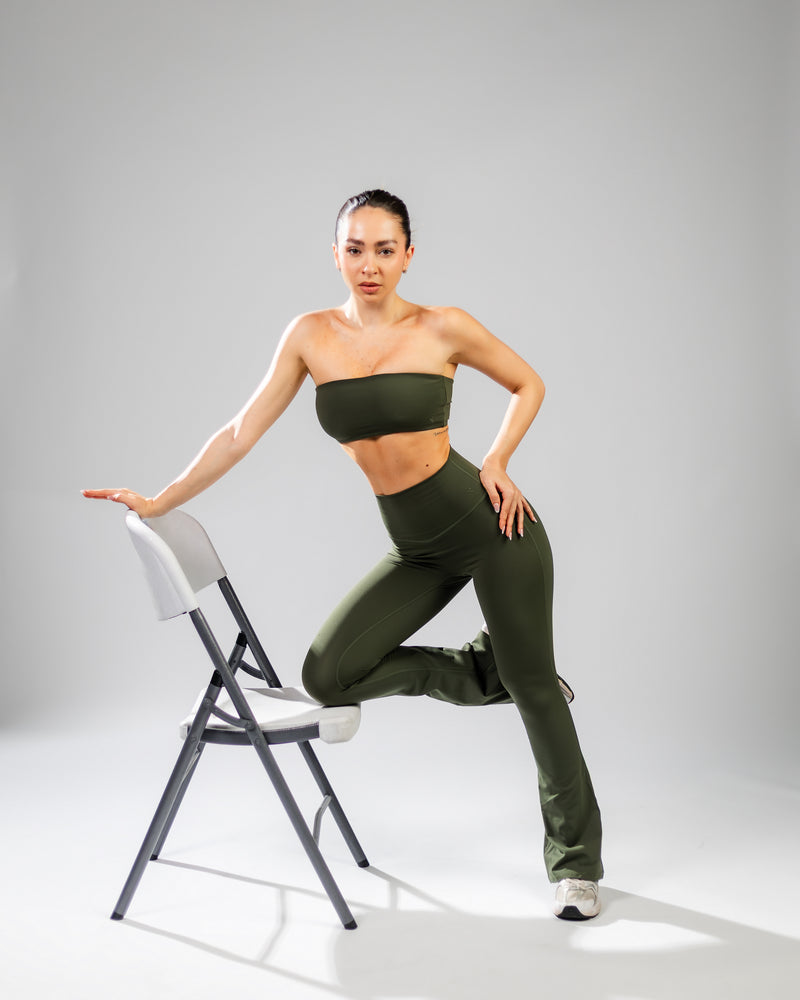 Elevate Flared Legging-Dark Green