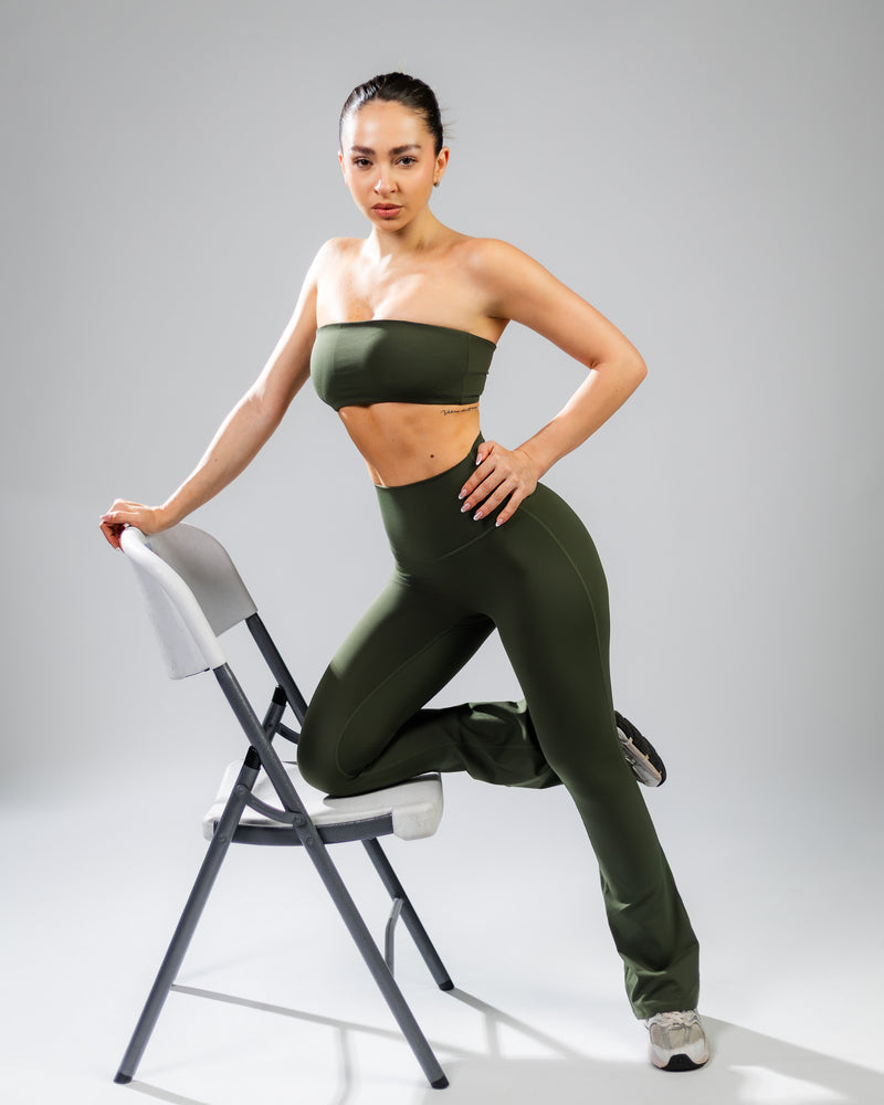 Elevate Flared Legging-Dark Green