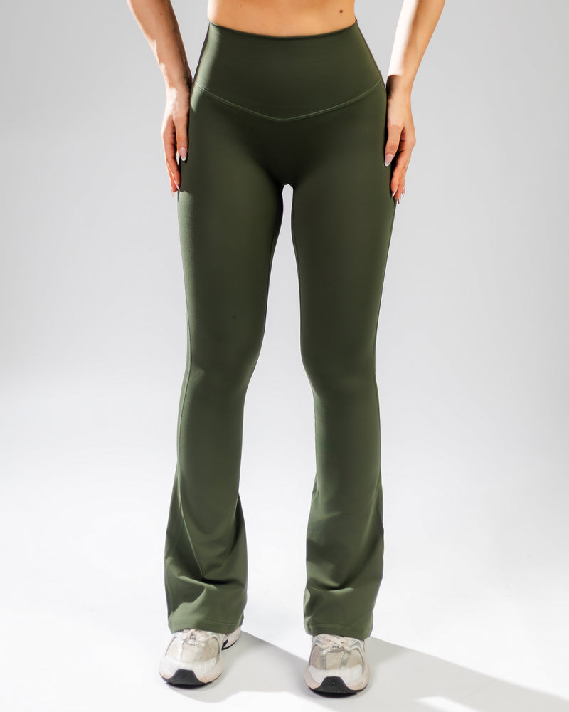 Elevate Flared Legging-Dark Green