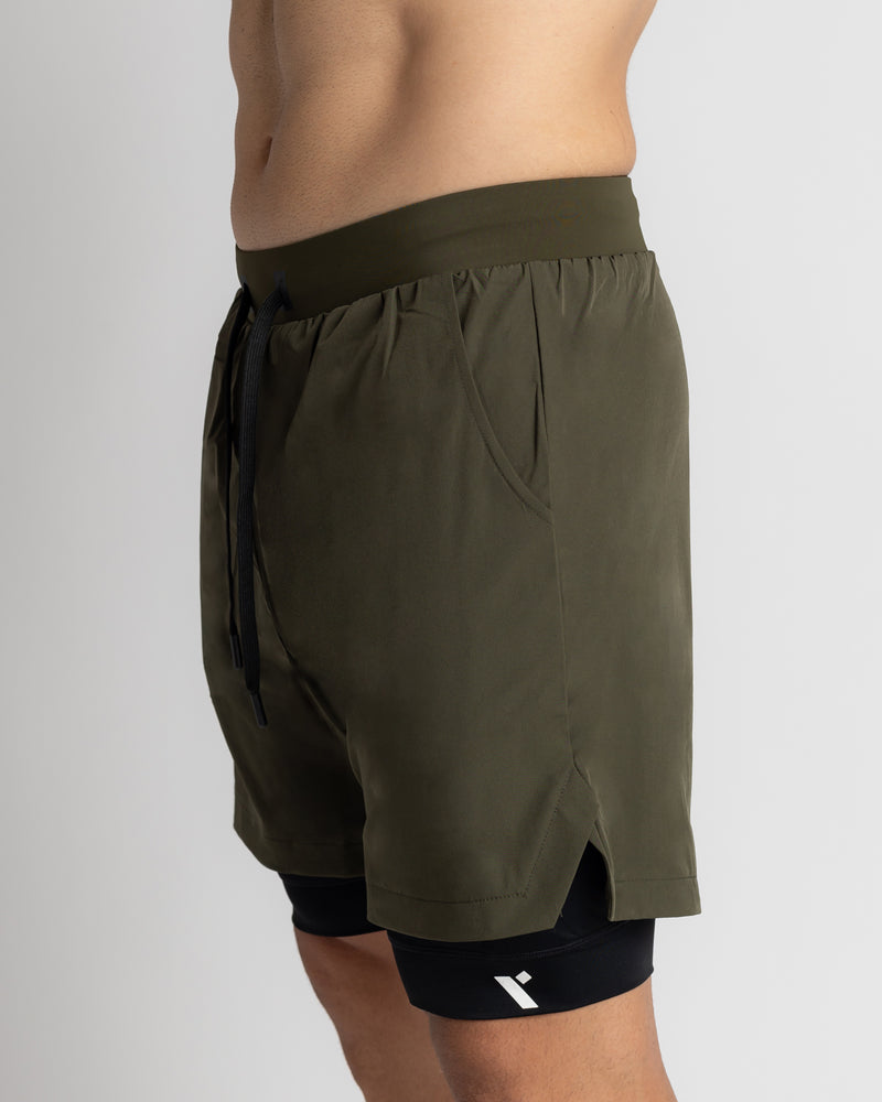 Power 2-in-1 Shorts - Army Green