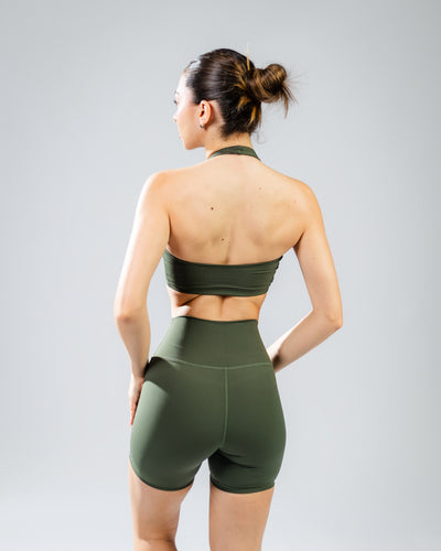 Elevate Basic Bra-Dark Green