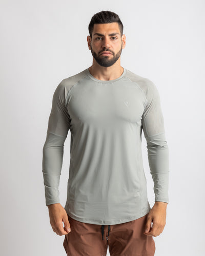 Matrix Long Sleeve Shirt - Light Grey
