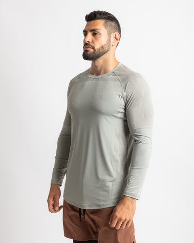 Matrix Long Sleeve Shirt - Light Grey