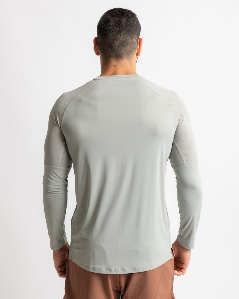 Matrix Long Sleeve Shirt - Light Grey