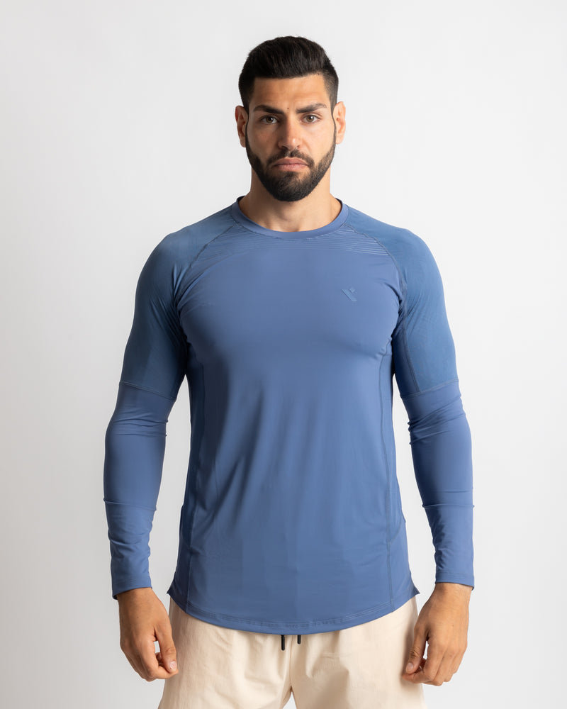 Matrix Long Sleeve Shirt - Dark Blue