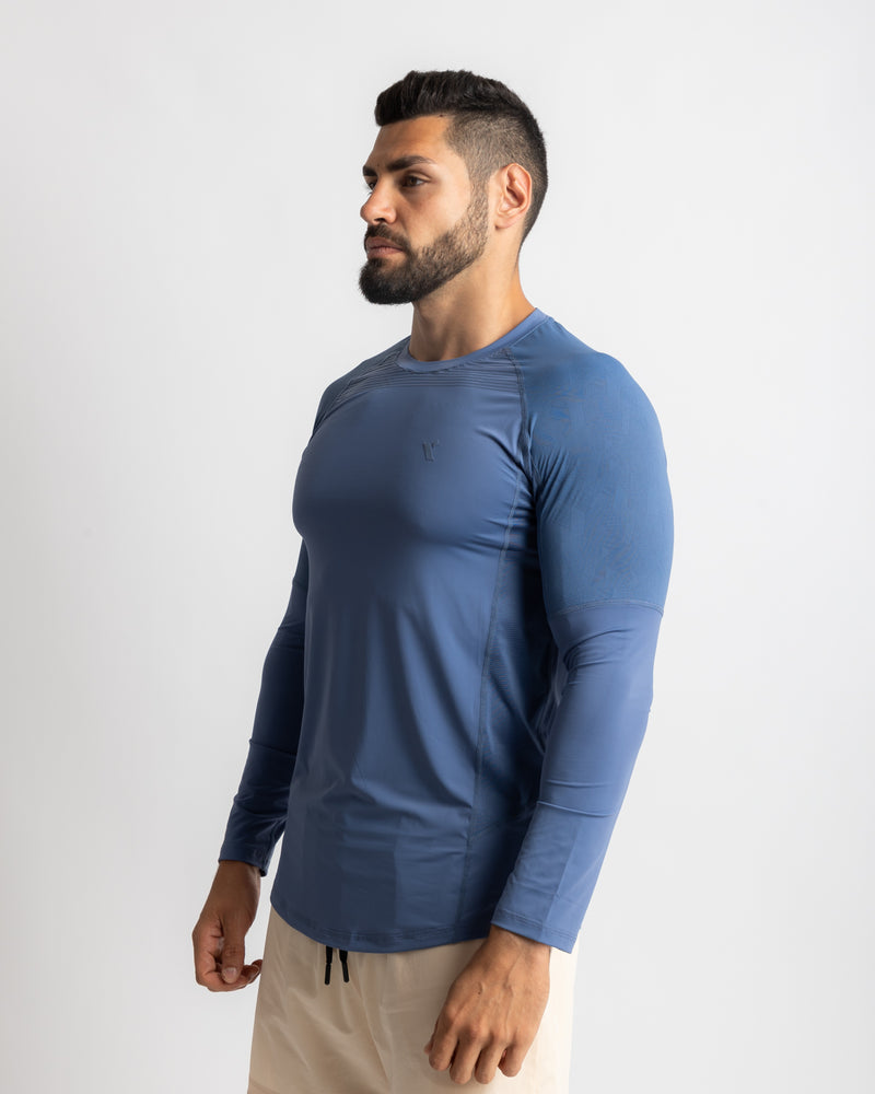 Matrix Long Sleeve Shirt - Dark Blue