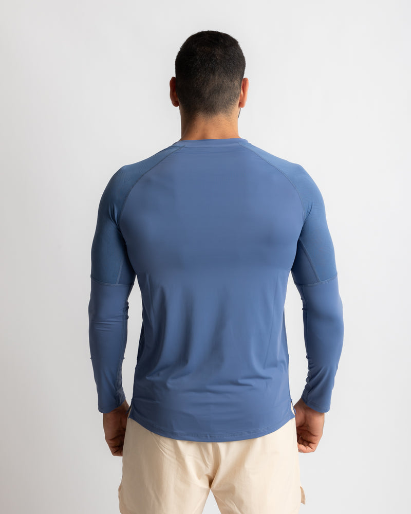 Matrix Long Sleeve Shirt - Dark Blue