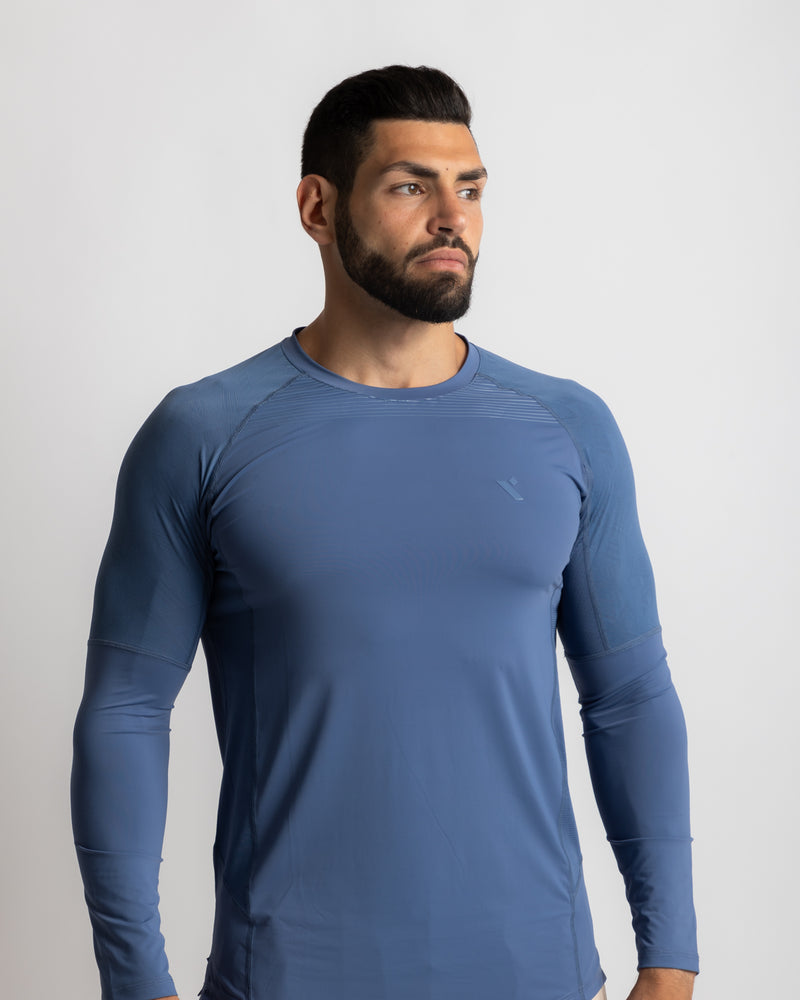 Matrix Long Sleeve Shirt - Dark Blue