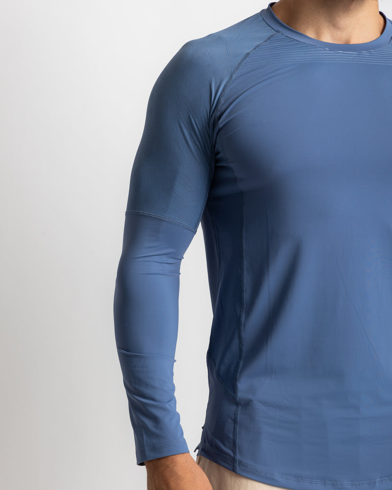 Matrix Long Sleeve Shirt - Dark Blue