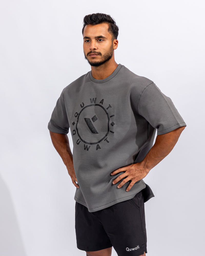 Shield T-Shirt - Grey - quwati