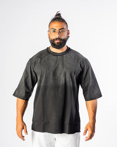 React Oversized Tee-Black
