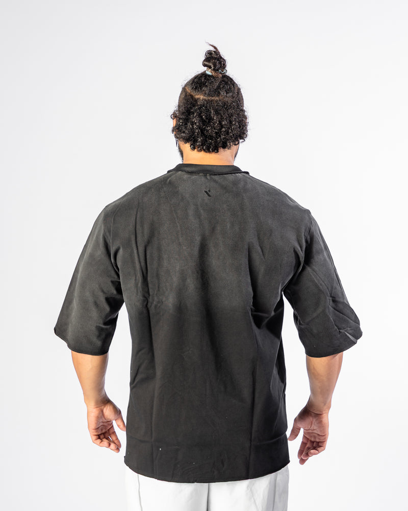 React Oversized Tee-Black