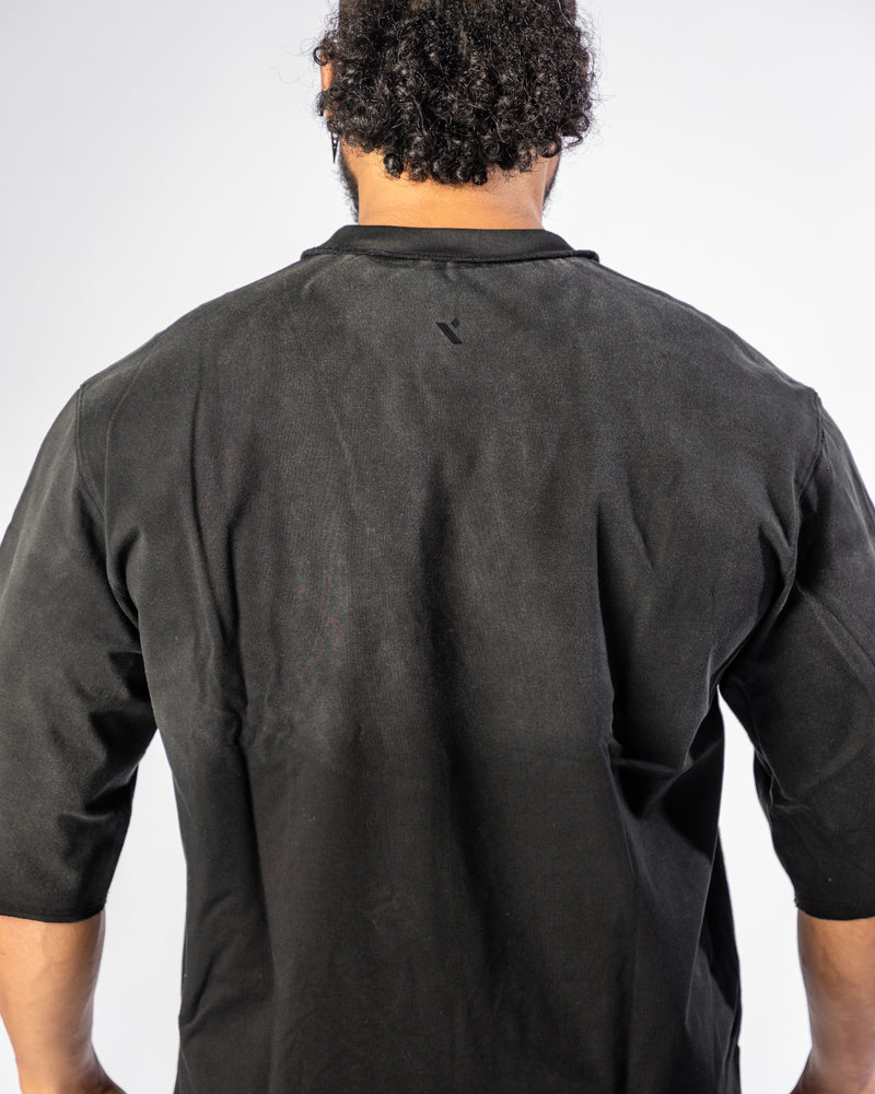 React Oversized Tee-Black