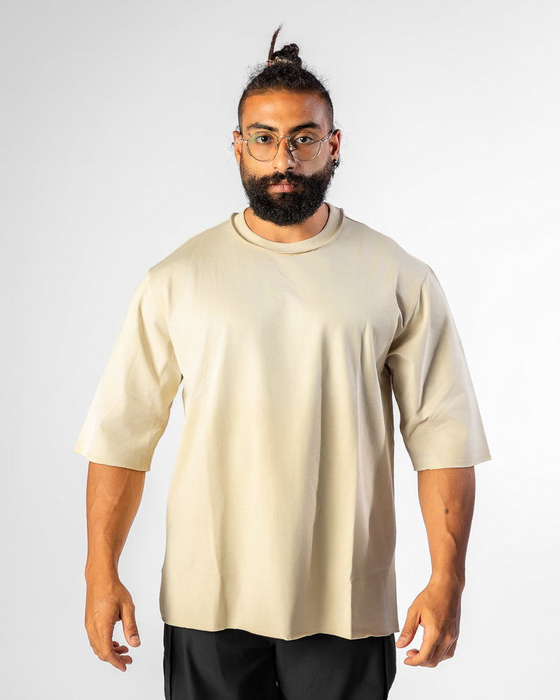 React Oversized Tee-Light Brown