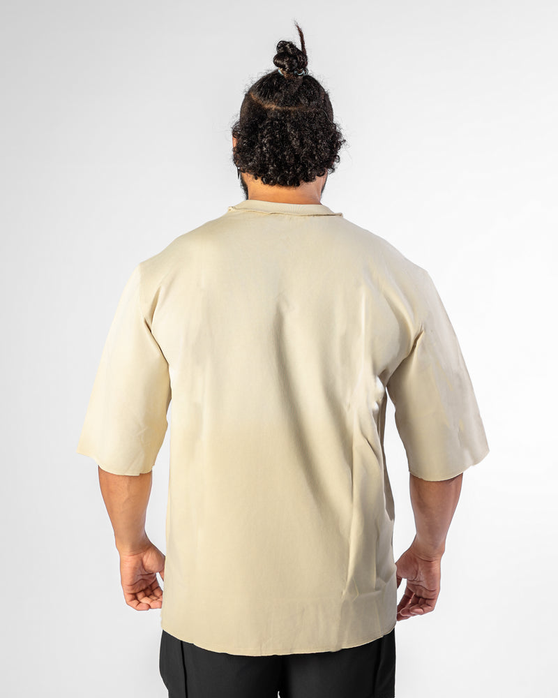 React Oversized Tee-Light Brown