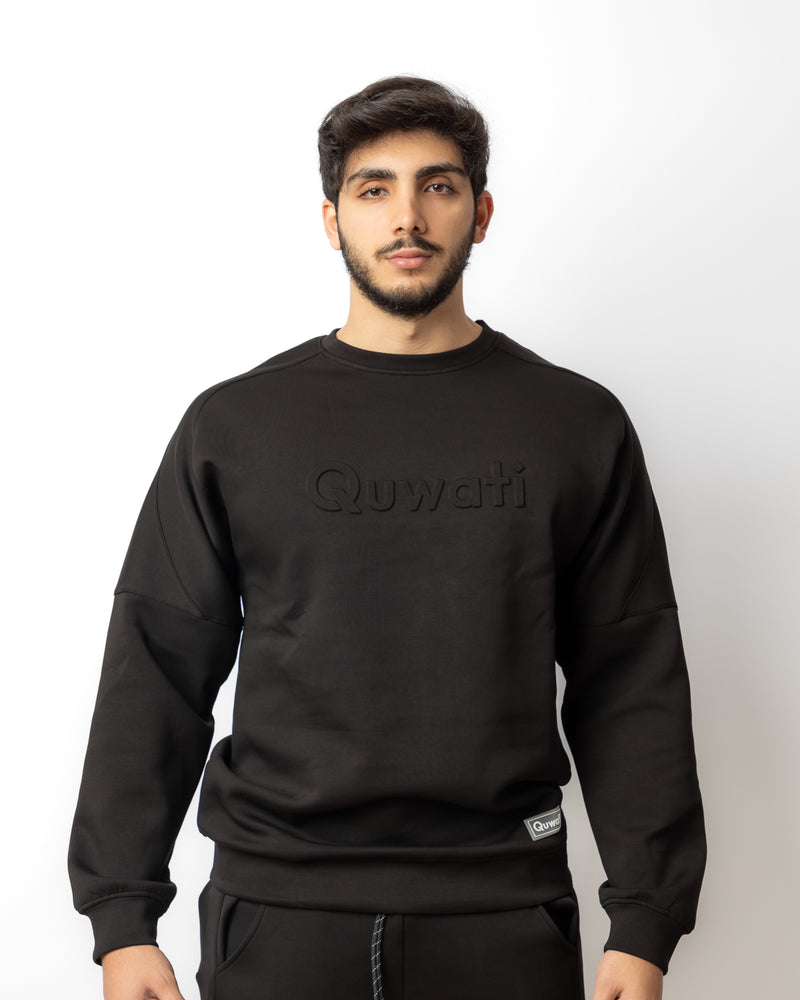 Shield Men Long Sleeve Pullover - Black