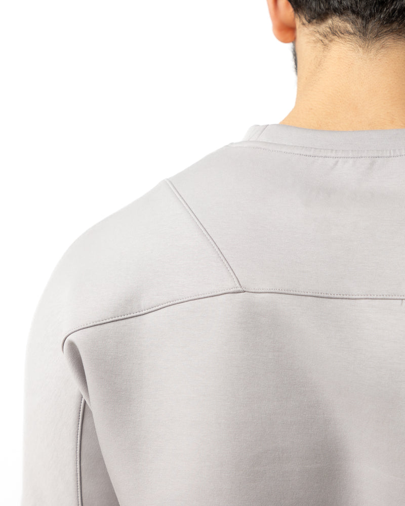 Shield Men Long Sleeve Pullover - Light Grey