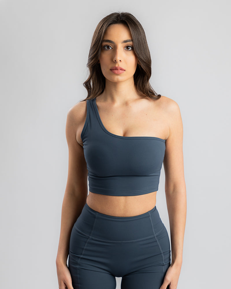 Icon Off Shoulder Bra-Dark Blue