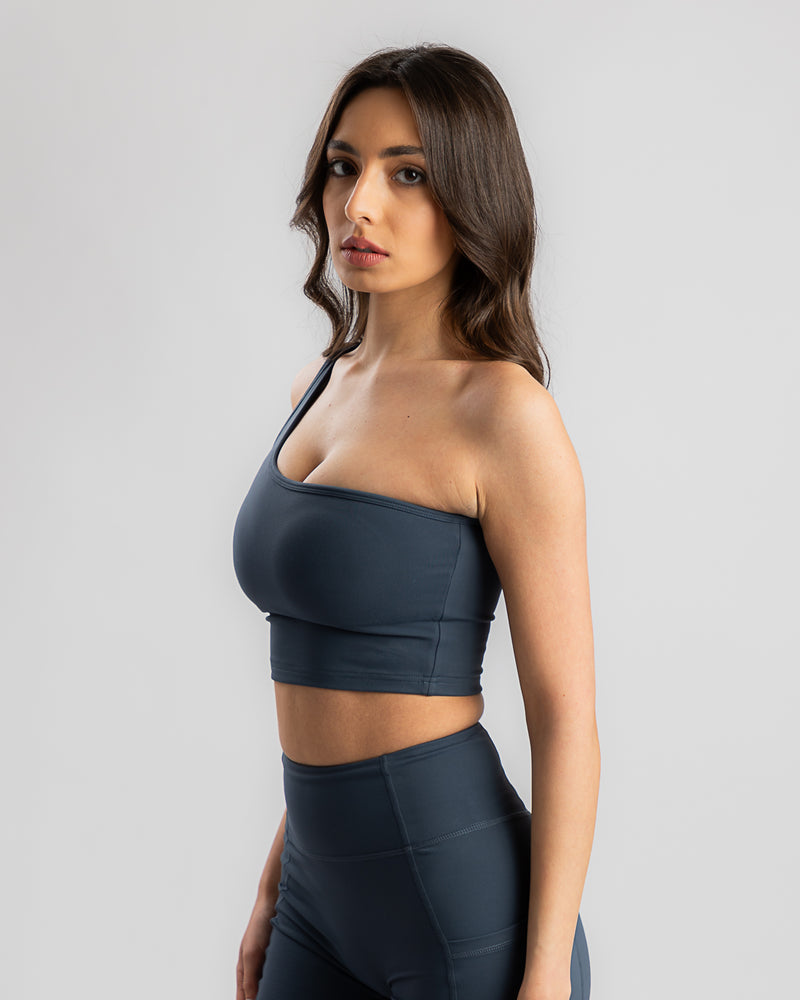 Icon Off Shoulder Bra-Dark Blue