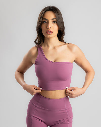 Icon Off Shoulder Bra-Dark Pink