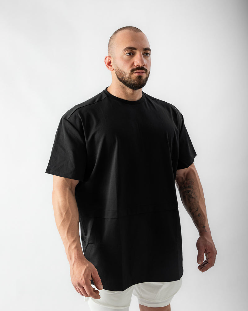 Elevate Oversized Tee-Black