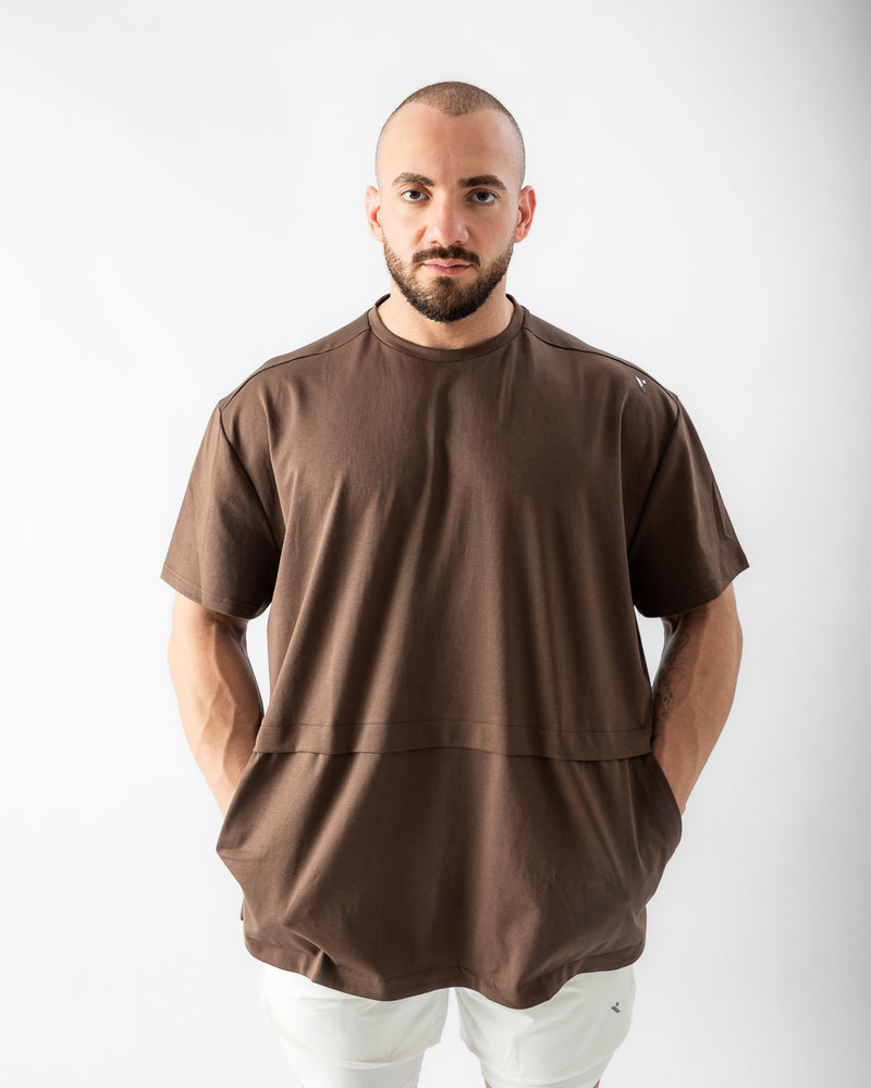 Elevate Oversized Tee-Brown