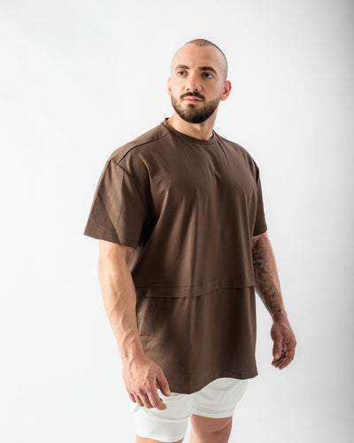 Elevate Oversized Tee-Brown