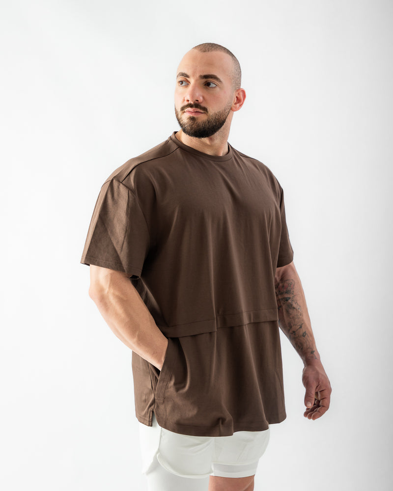 Elevate Oversized Tee-Brown