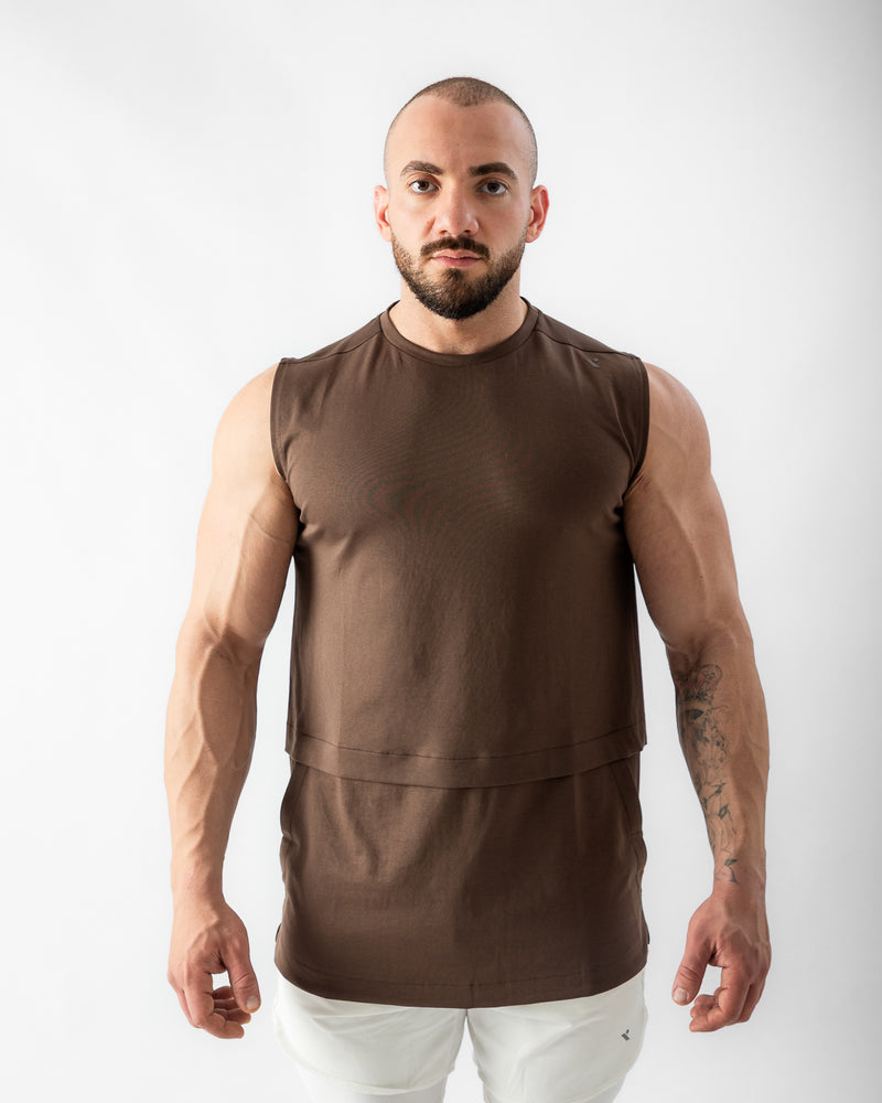 Elevate Tank-Brown