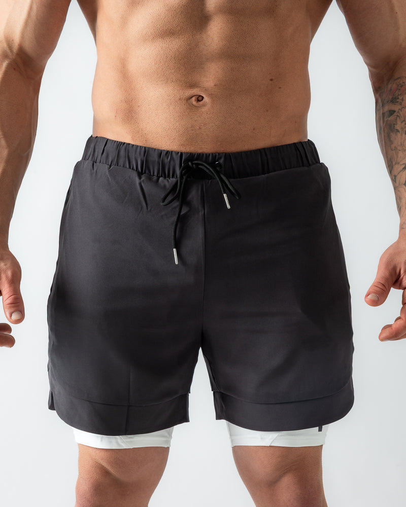Reps 2 in 1 Shorts-Dark Grey