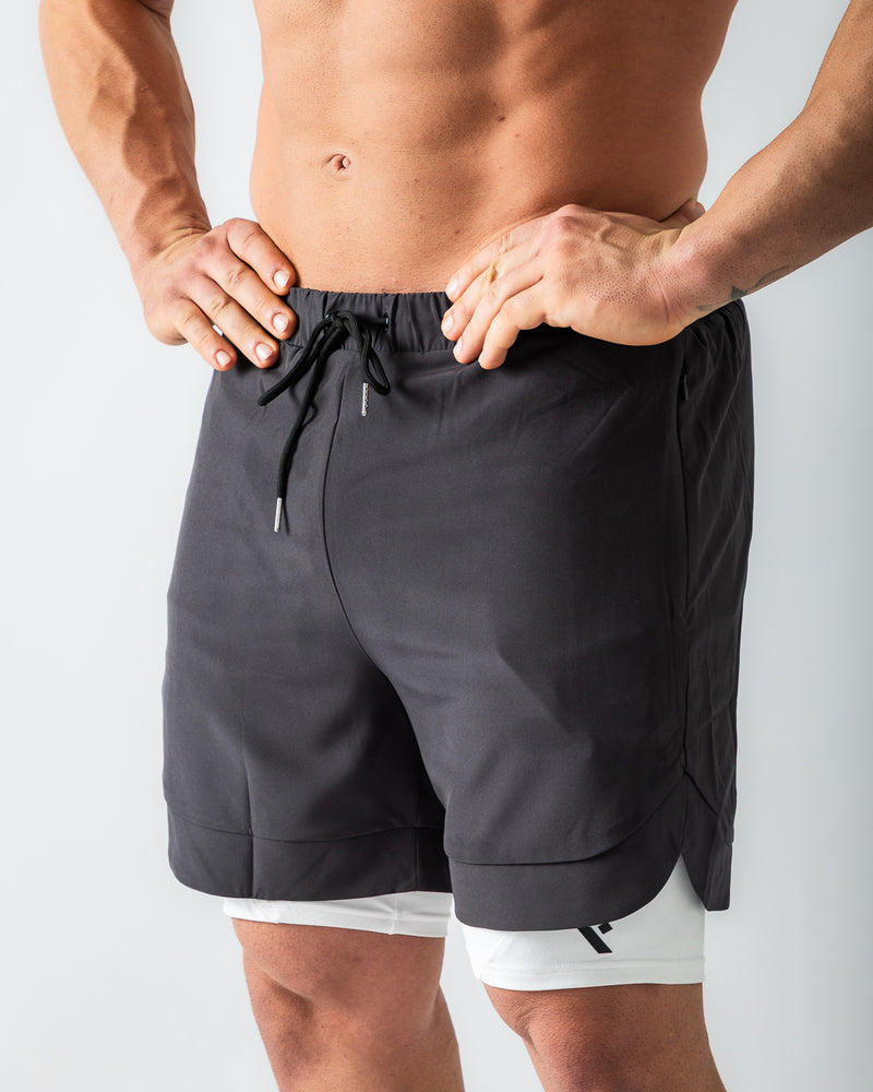 Reps 2 in 1 Shorts-Dark Grey