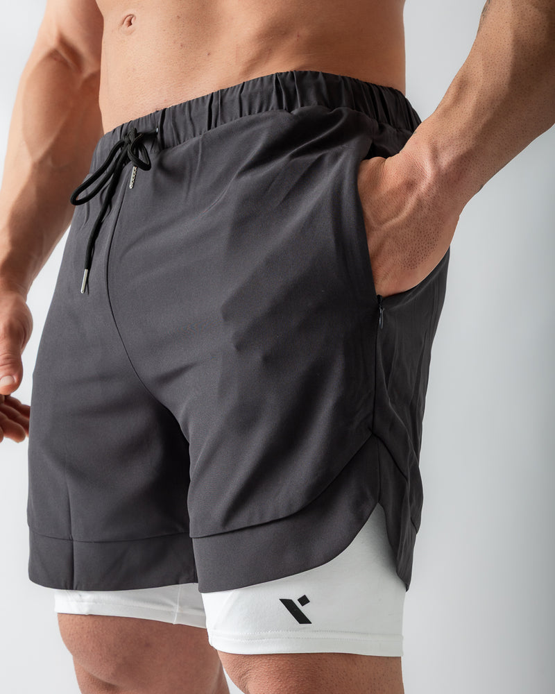 Reps 2 in 1 Shorts-Dark Grey