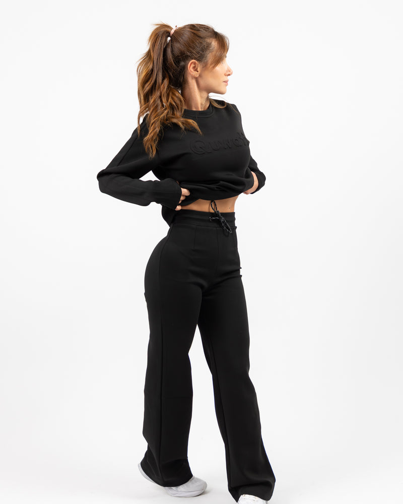 Shield Wide Leg Pants - Black