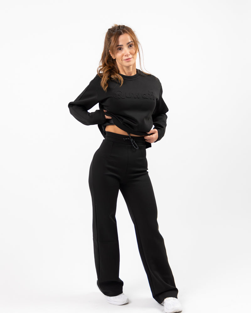 Shield Wide Leg Pants - Black